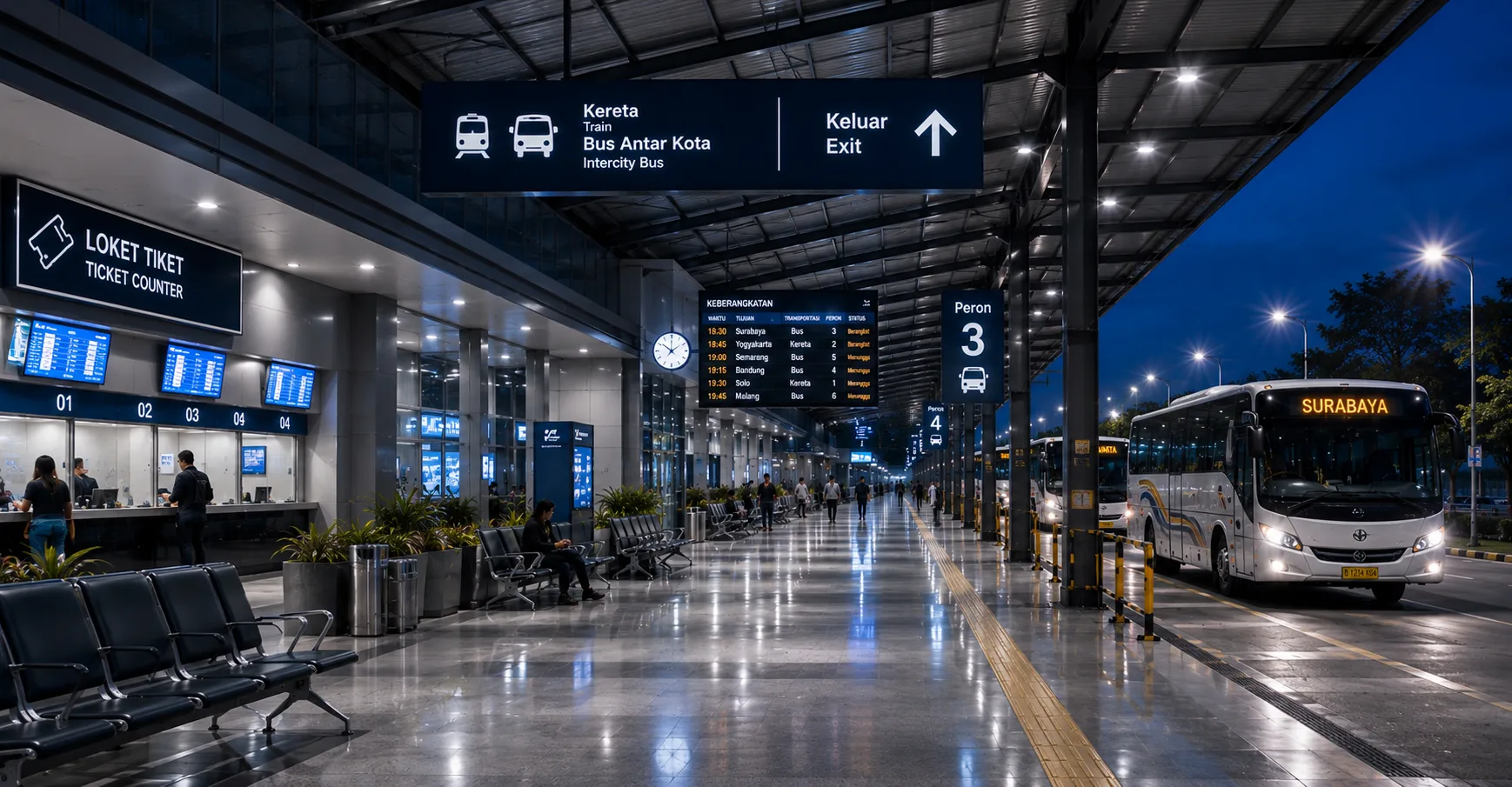 Stasiun, Terminal & Transportasi Darat